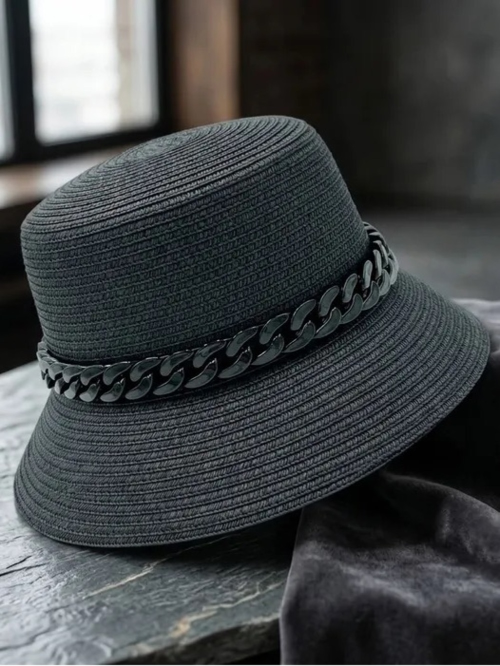 Chain Detail Bucket Hat - Picture 5 of 6